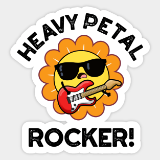 Heavy Petal Rocker Cute Heavy Metal Flower Pun Sticker